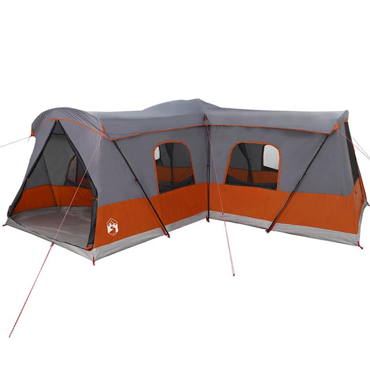 Tent met dak met opslag Grijs en Oranje 680 x 510 x 210 cm