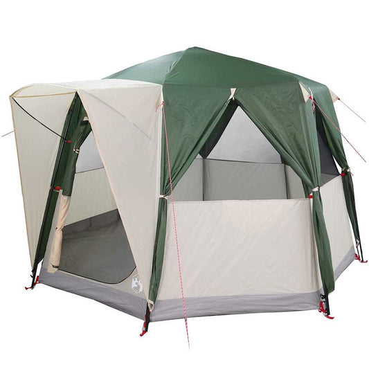 Huisje Tent met dak met opslag Groen en Wit 320 x 320 x 203 cm
