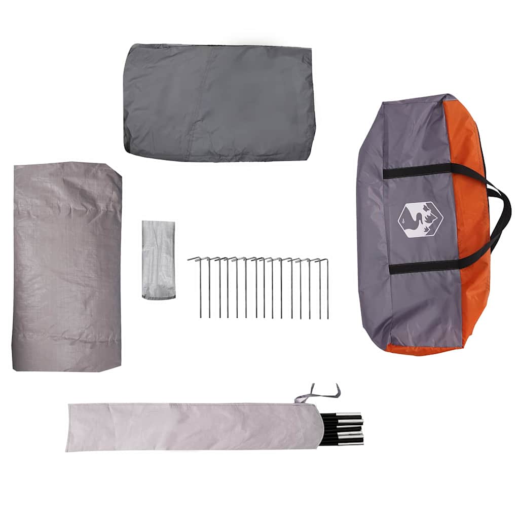 Huisje Tent met dak Grijs en Oranje 500 x 500 x 294 cm