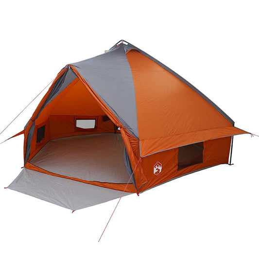 Teepee Tent met dak Grijs en Oranje 490 x 410 x 210 cm
