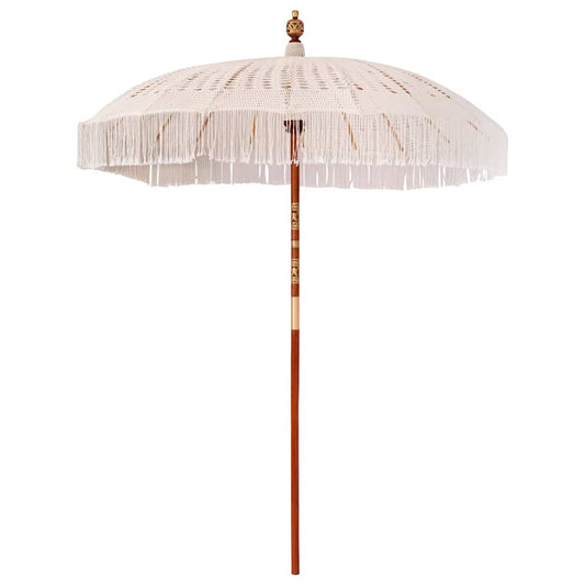 Macramé Parasol Crème 190 X 190 X 260 Cm
