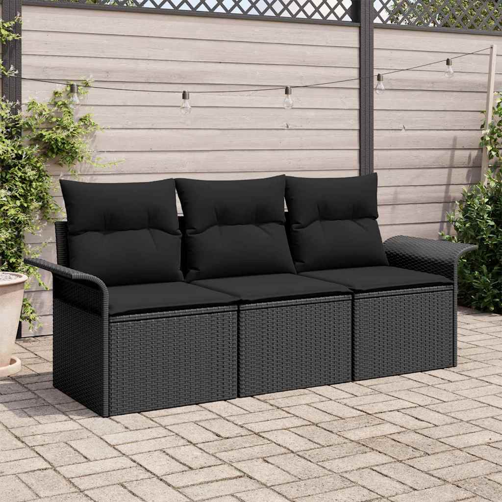 Bankstel Met Kussen 3 Pcs Poly Rattan
