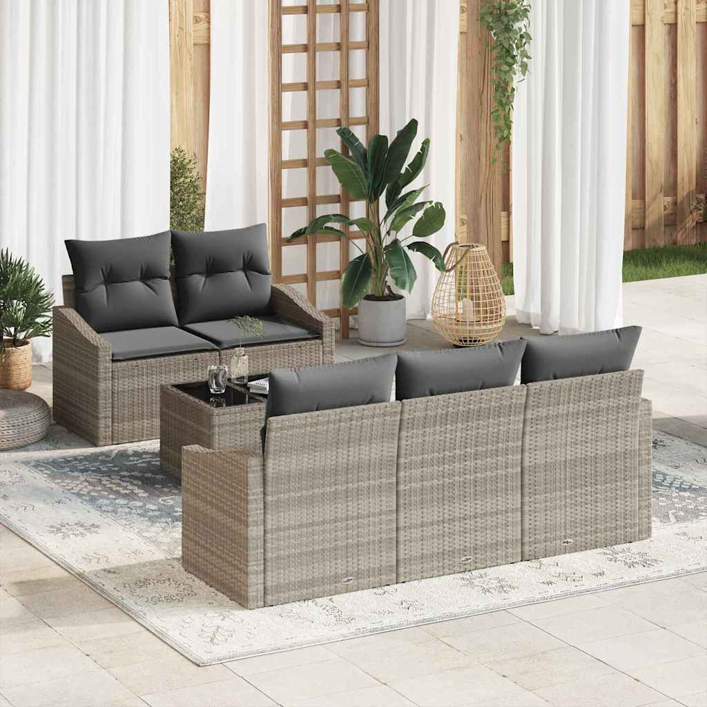 Bankstel Met Kussen Met Kussen 6 Pcs Poly Rattan