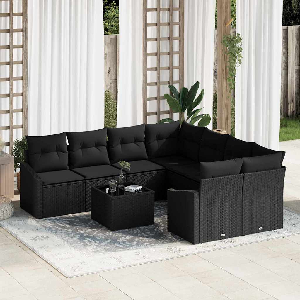 Bankstel Met Kussen Met Kussen 9 Pcs Poly Rattan