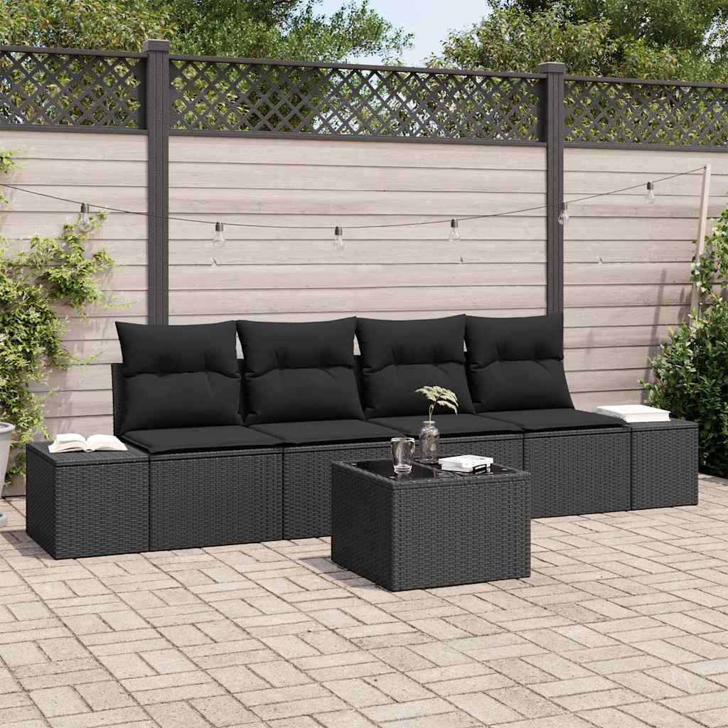 Bankstel Met Kussen Met Kussen 5 Pcs Poly Rattan