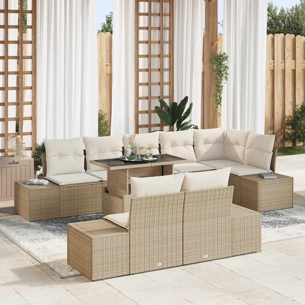 Tuin Sofa Set Met Kussen Met Opslag 9 Pcs