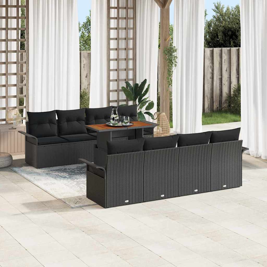 Tuinbankenset Met Kussen 7 Pcs Poly Rattan