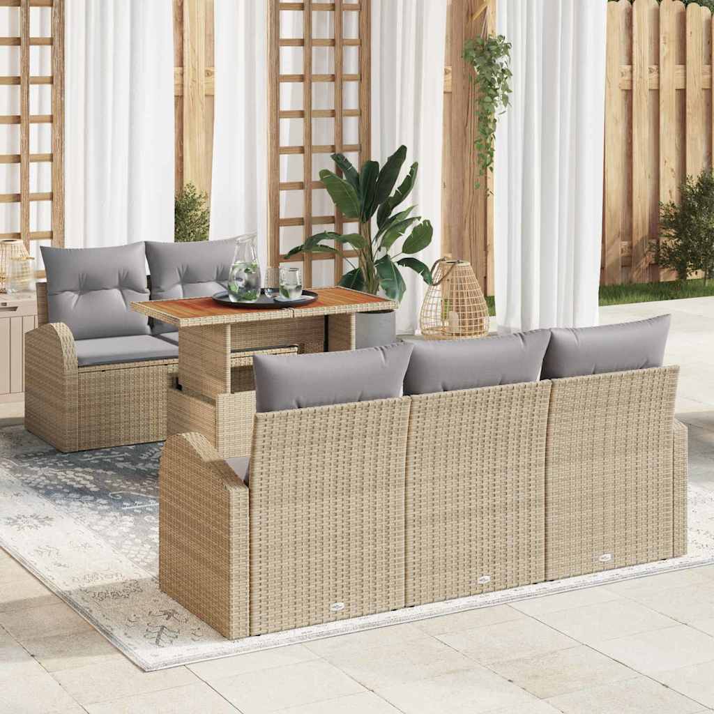 Tuin Sofa Set Met Kussen 6 Pcs