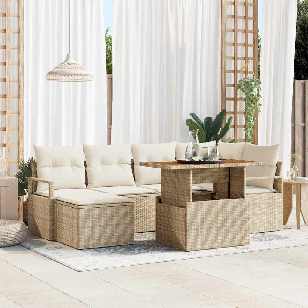Tuin Eetset Met Kussen 7 Pcs