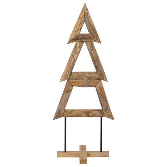 Kerstboom met standaard Bruin 150 cm Massief teakhout