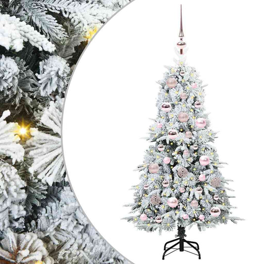 Kunstmatige Inklapbare Kerstboom Wit 120 cm PE en PVC