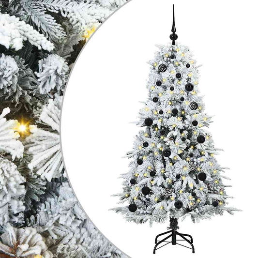 Kunstmatige Inklapbare Kerstboom Wit 150 cm PE en PVC
