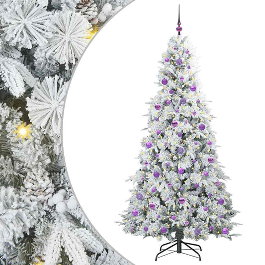 Kunstmatige Inklapbare Kerstboom Wit 210 cm PE en PVC