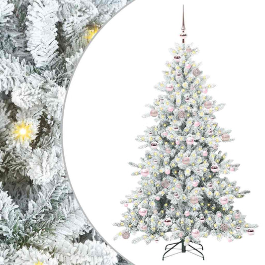 Kunstmatige Inklapbare Kerstboom met 300 LED Wit 180 cm PVC