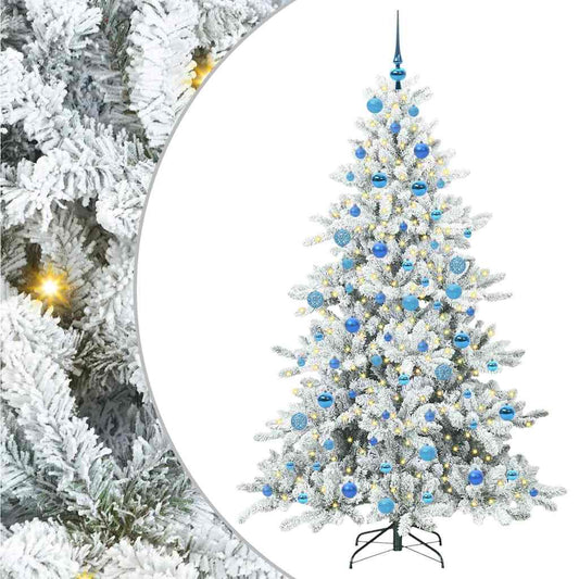 Kunstmatige Inklapbare Kerstboom met 300 LED Wit 180 cm PVC