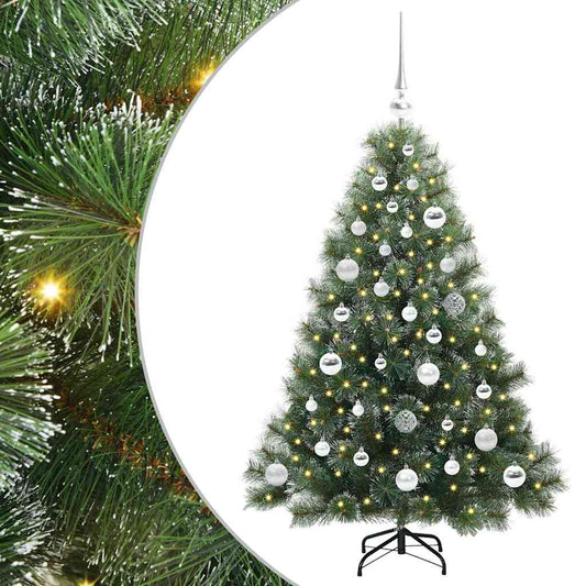 Kunstkerstboom met 150 LED met standaard Groen 120 cm PE en PVC
