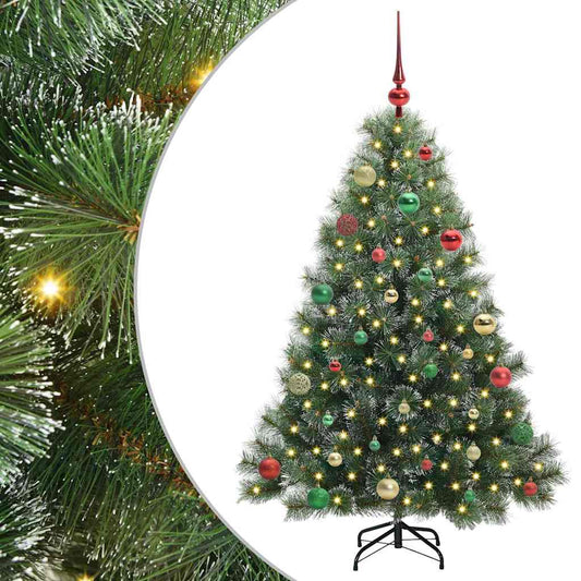 Kunstkerstboom met 150 LED met standaard Groen 150 cm PE en PVC