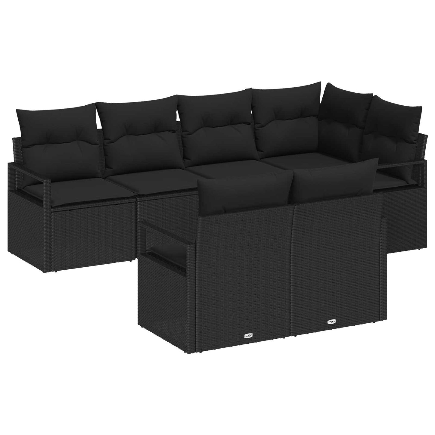 Tuinbankenset Met Kussen 7 Pcs Poly Rattan