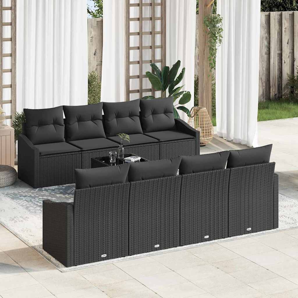 Bankstel Met Kussen Met Opslag 7 Pcs En Crème Poly Rattan