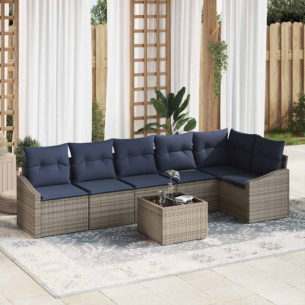 Tuinbankenset Met Kussen 6 Pcs Poly Rattan