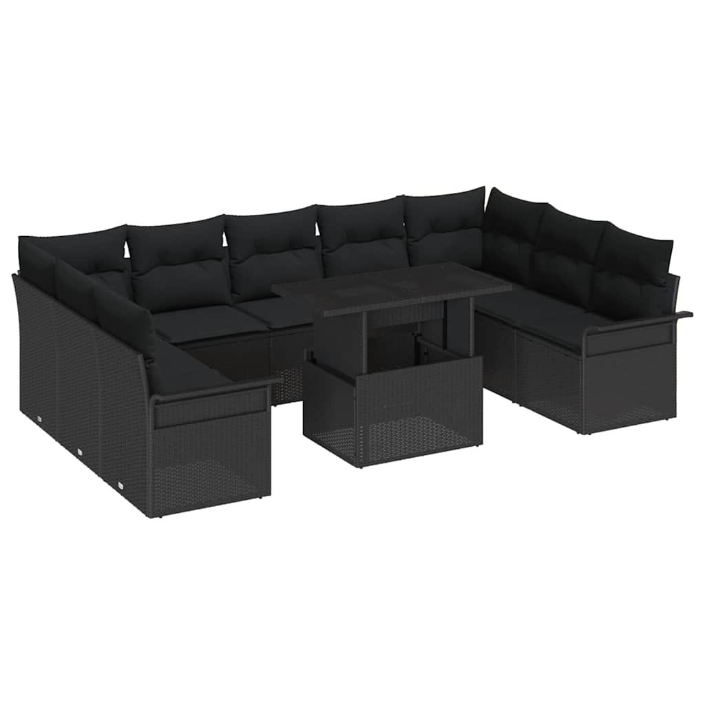 Tuin Sofa Set Met Kussen Met Kussen 10 Pcs Poly Rattan