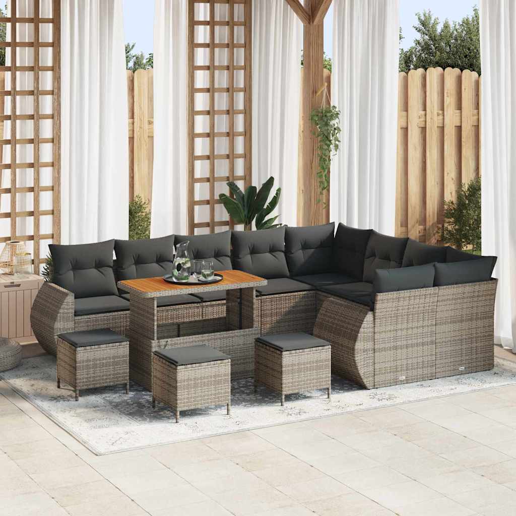 Tuin Sofa Set Met Kussen Met Opslag 12 Pcs En Crème