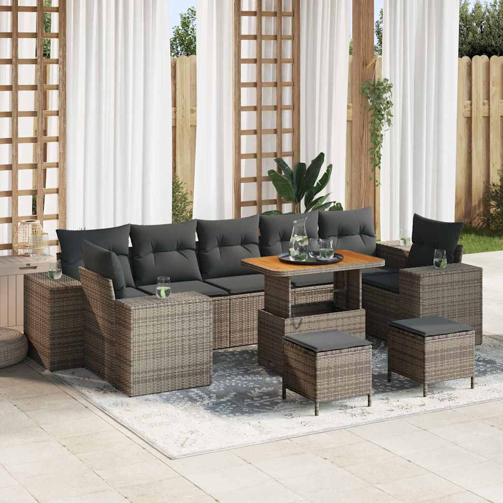 Tuin Sofa Set Met Kussen Met Opslag Met Kussen 10 Pcs