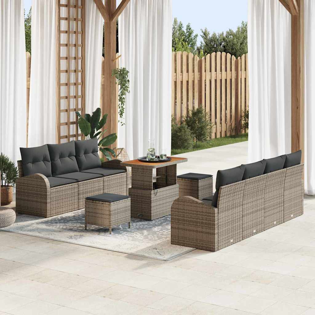 Tuin Sofa Set Met Kussen Met Opslag Met Kussen 10 Pcs