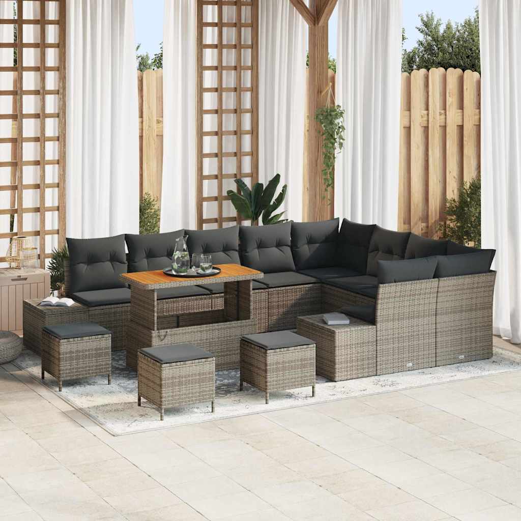 Tuinbankenset Met Kussen Met Opslag 12 Pcs Poly Riet