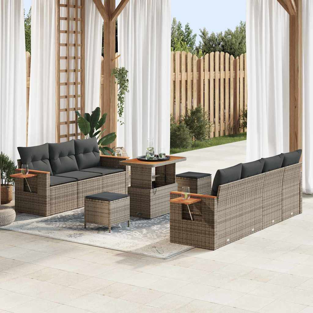 Tuinbankenset Met Kussen 13 Pcs Poly Rattan