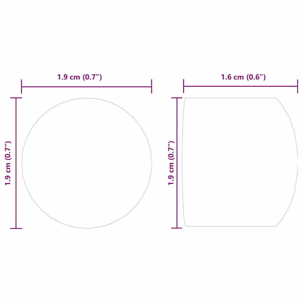 Voetbaltafel Eindkappen 10 pcs Zwart 1,9 x 1,9 x 1,6 cm