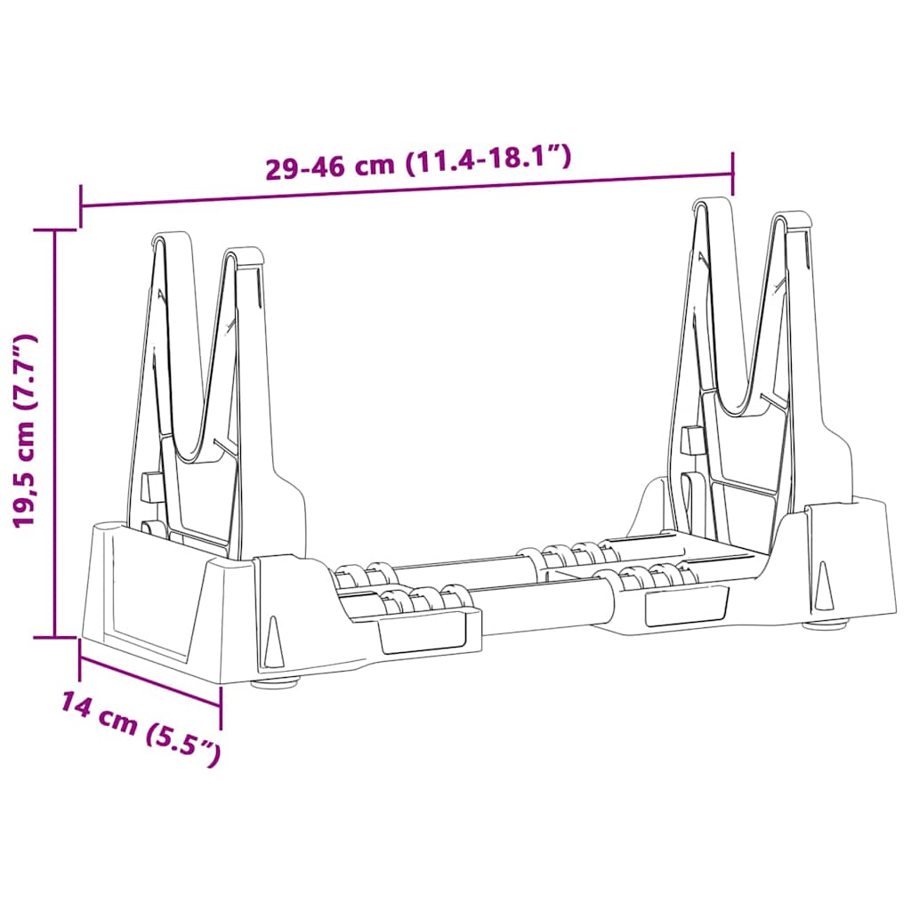 Schietsteun Grijs 46 x 14 x 19.5 cm Kunststof