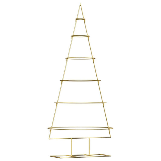 Metalen kerstboom met standaard Goud 150 cm Poedergecoat staal