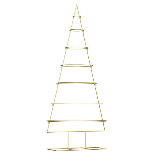 Metalen kerstboom met standaard Goud 180 cm Poedergecoat staal