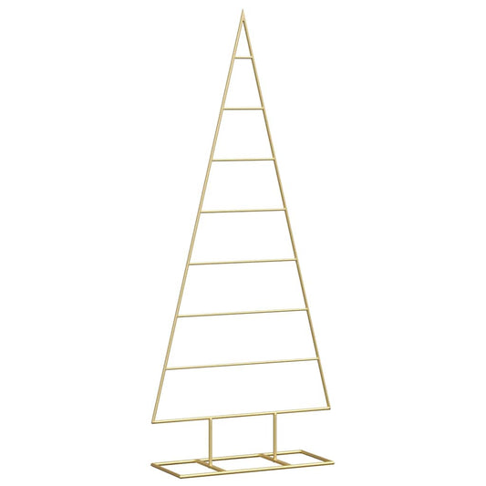 Metalen kerstboom met standaard Goud 125 cm Poedergecoat staal