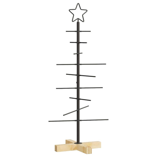 Metalen kerstboom met standaard Zwart 90 cm Poedergecoat staal