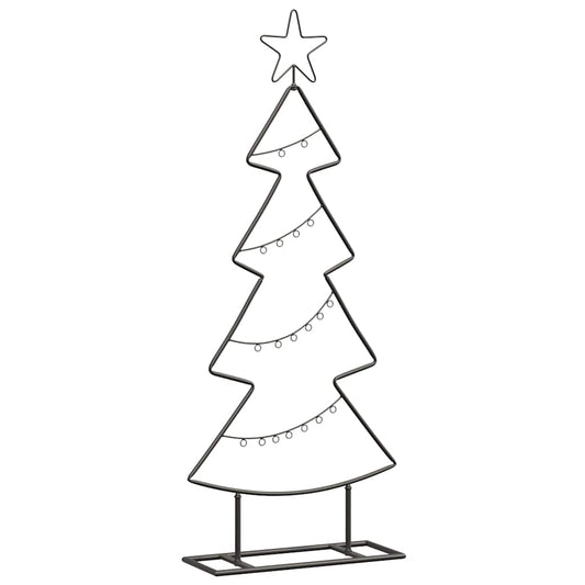 Metalen kerstboom met standaard Zwart 90 cm Staal