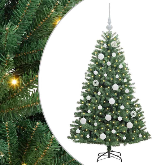 Kunstmatige Inklapbare Kerstboom Groen 120 cm PVC en Metaal