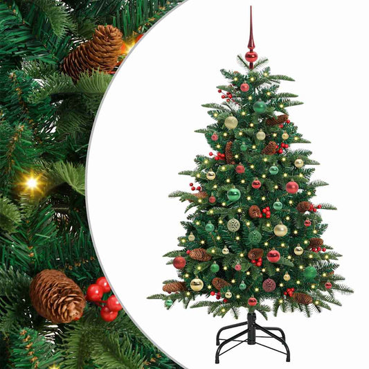 Kunstkerstboom Groen 150 cm PVC en Metaal en Plastic