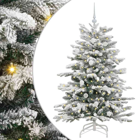 Kunstmatige Inklapbare Kerstboom Wit 150 cm PE en PVC