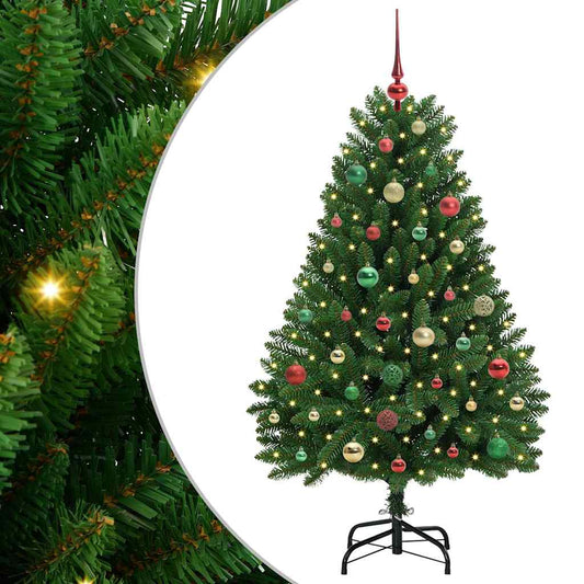 Kunstkerstboom met 150 LED Groen 150 cm PVC en Metaal