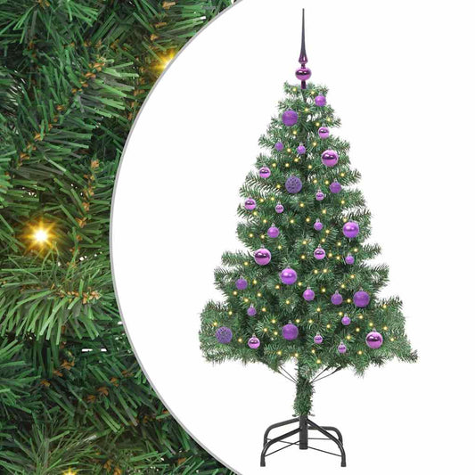 Kerstboom met 150 LED met standaard Groen 150 cm PVC
