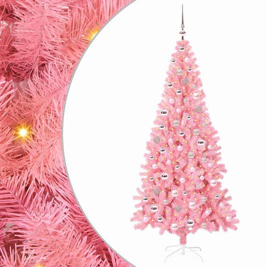 Kerstboom met 300 LED met standaard Roze 210 cm PVC