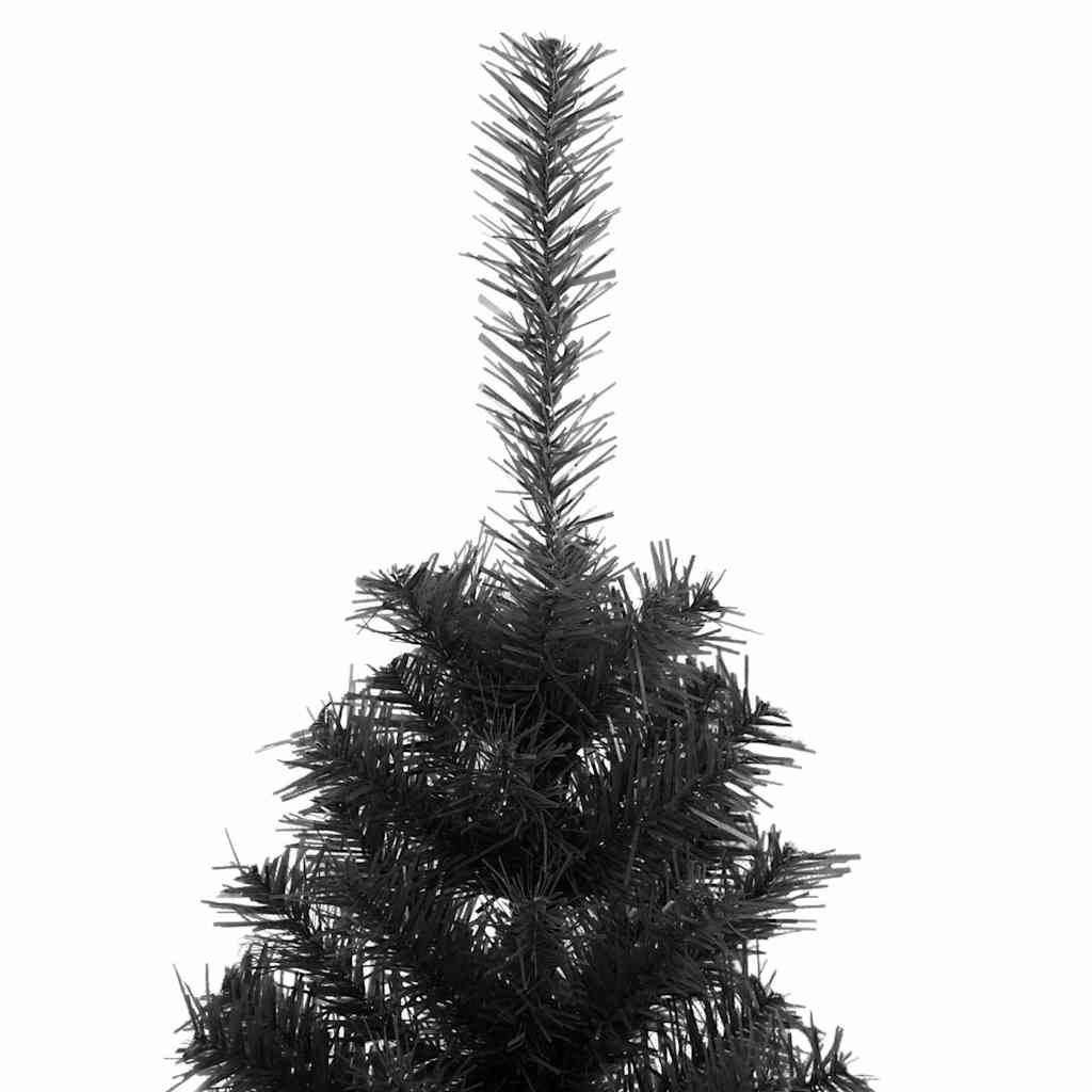 Kerstboom met 150 LED met standaard Zwart 150 cm PVC