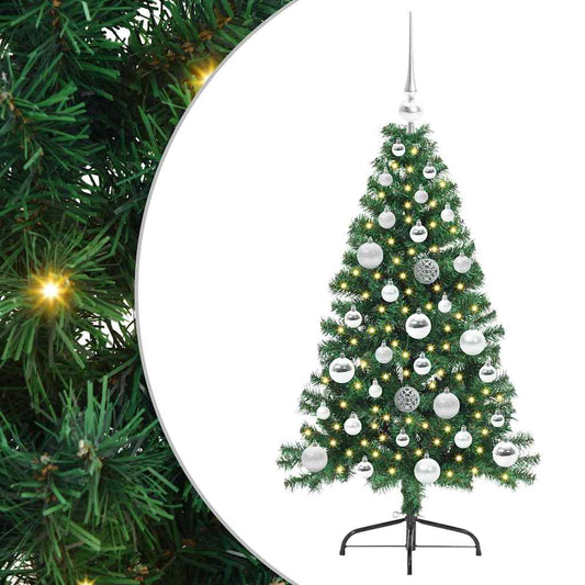 Kunstmatig Voorverlicht Kerstboom met 150 LED Groen 120 cm PVC