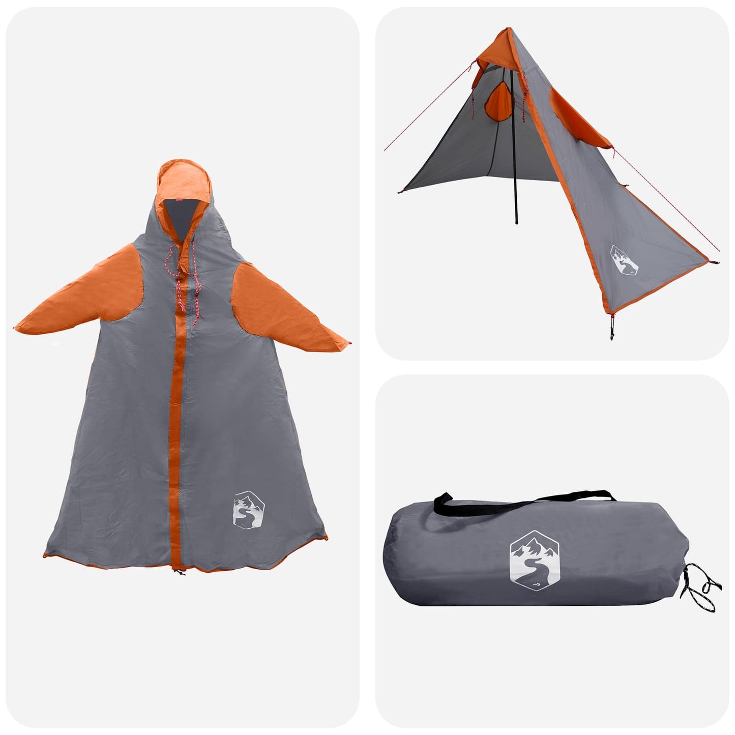 2-In-1 Regen Poncho Met Kap 262 X 126 X 130 Cm