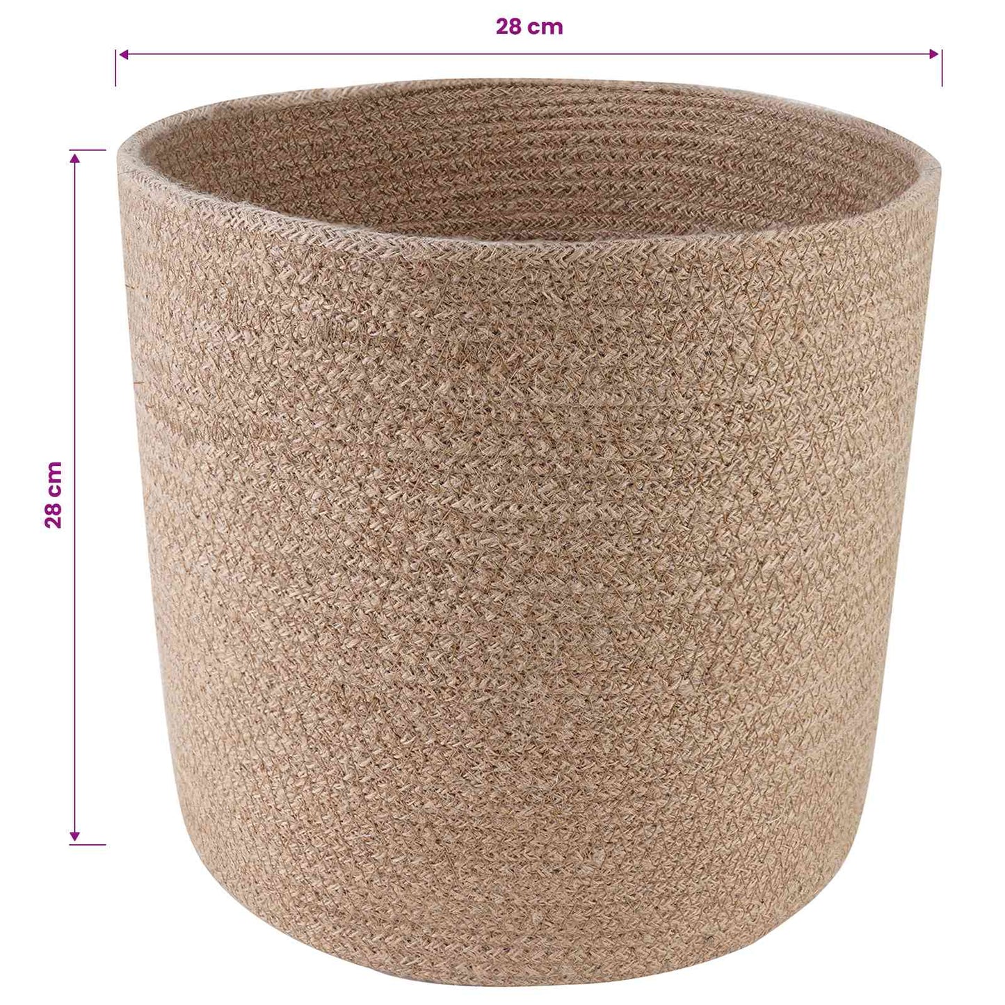 Plantenpot Set 2 Pcs Naturel Ø 28 X 28 Cm 100% Tossa Jute