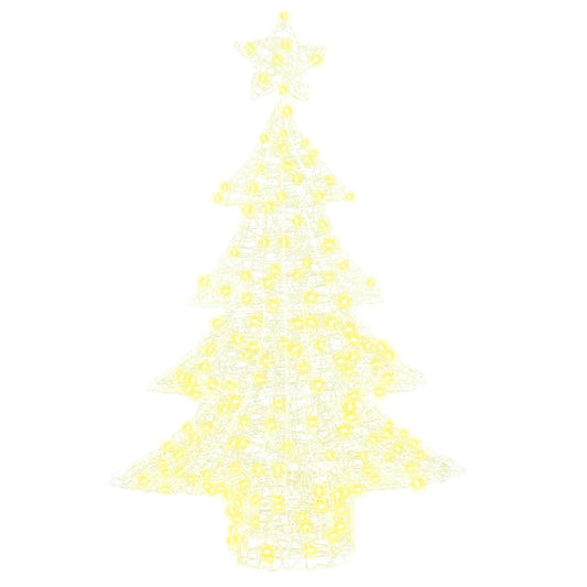 Kerstboom met 100 LED Warmwit 120 cm Acryl