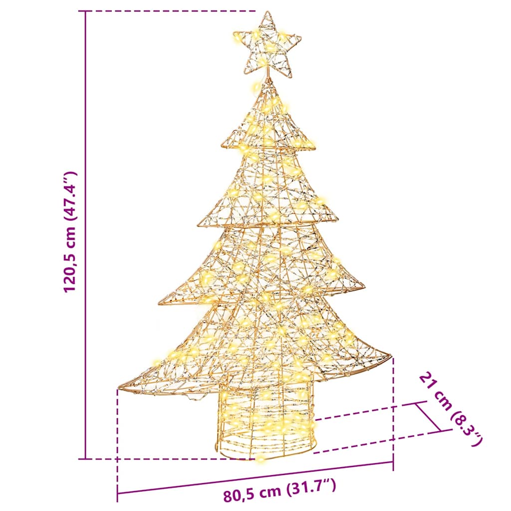 Kerstboom met 120 LED Warmwit 120,5 cm PET
