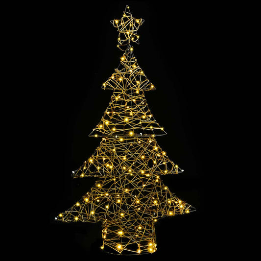 Kerstboom met 120 LED Warmwit 120 cm Rattan
